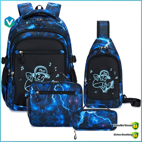 Schulrucksack tlg jungen - schulrucksack, 4-tlg.